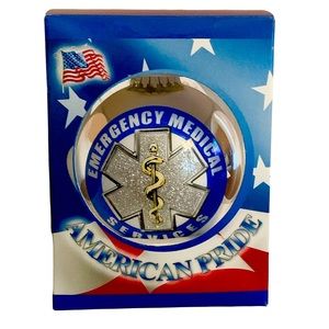 American Pride Emergency Medical Services Glass Ornament These Things We Do